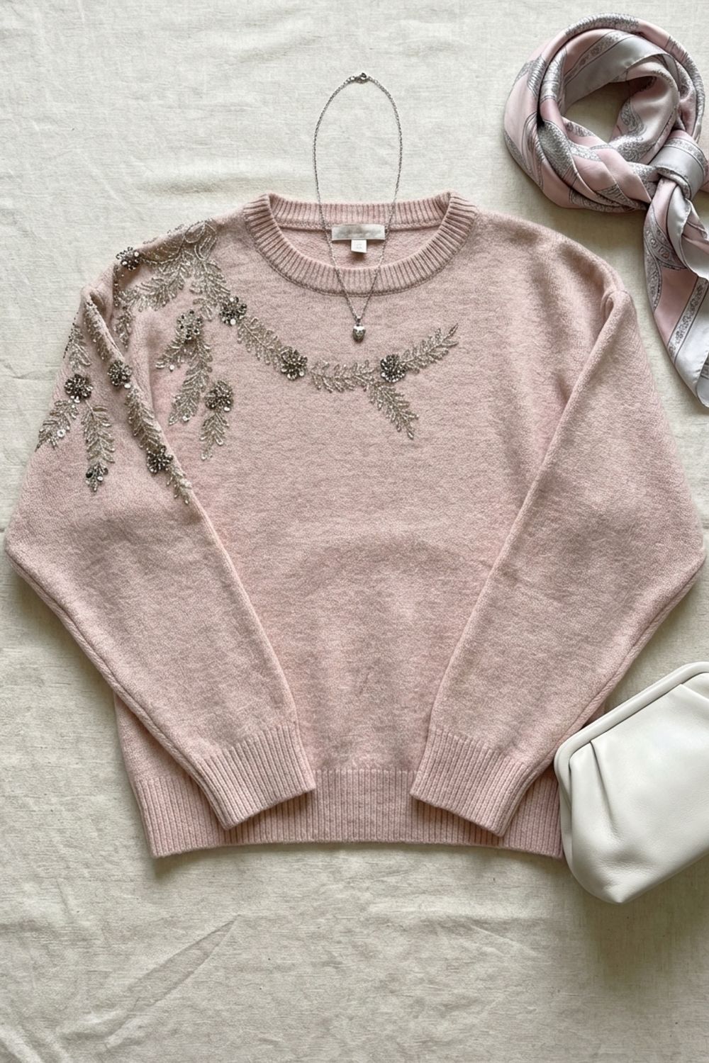 Embellished Pullover Sweater