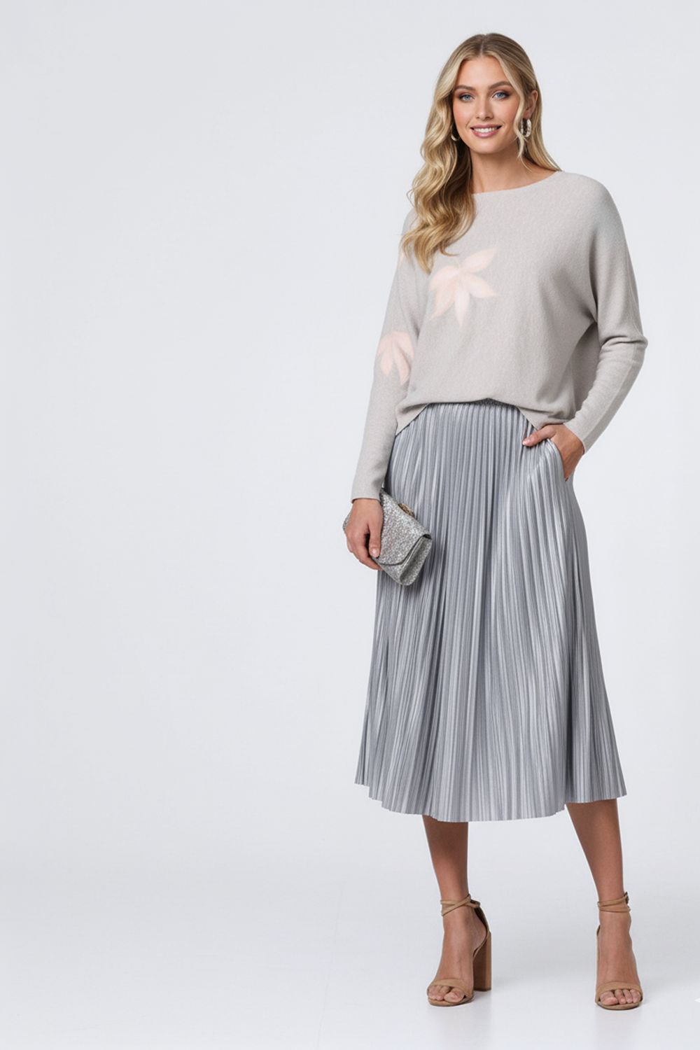 Astrid Leaf Print Pullover