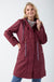 Lilly Drawstring Rain Jacket in Wine