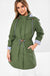Lilly Drawstring Rain Jacket in Khaki