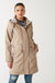 Lilly Drawstring Rain Jacket in stone