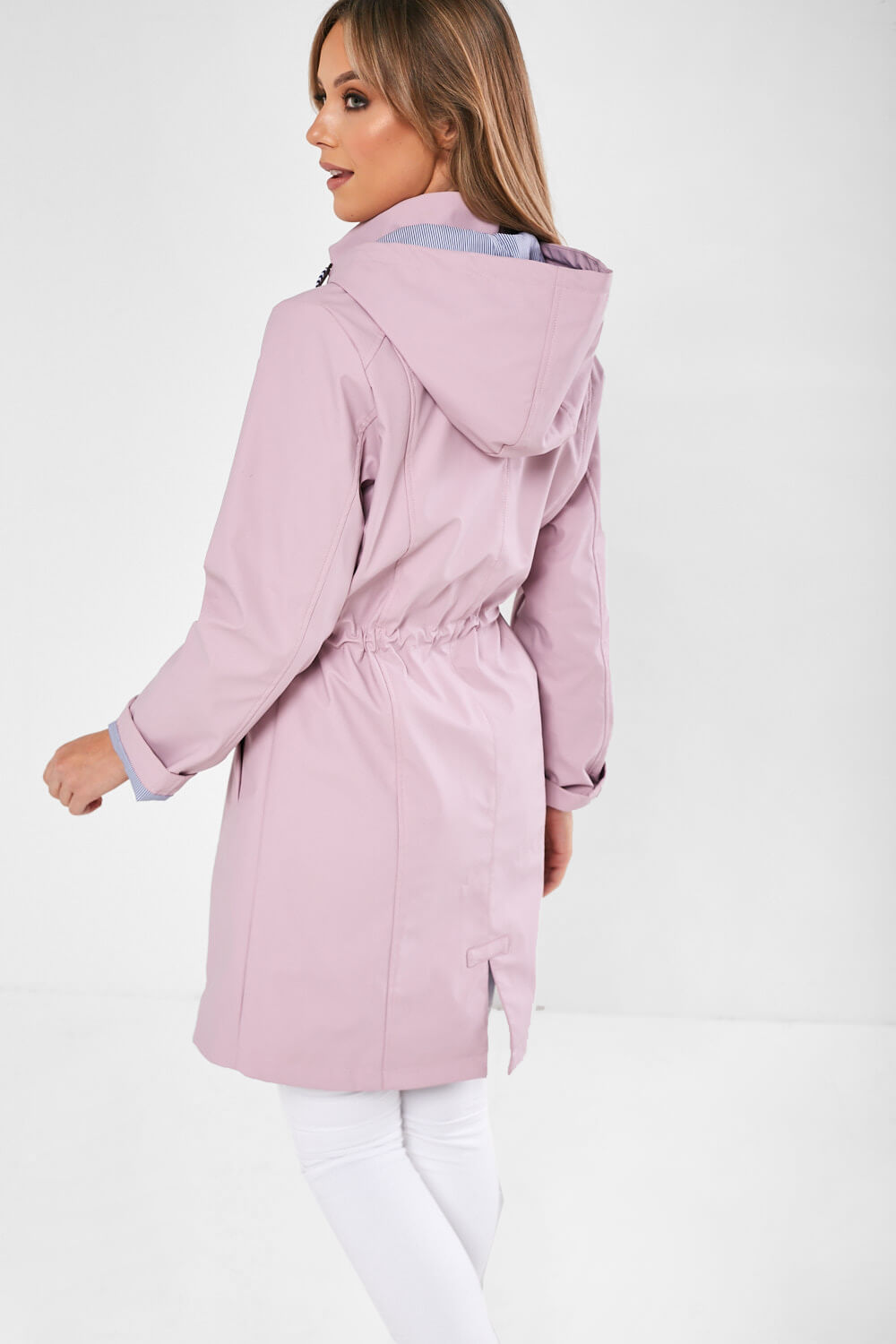Lilly Drawstring Rain Jacket in Lilac