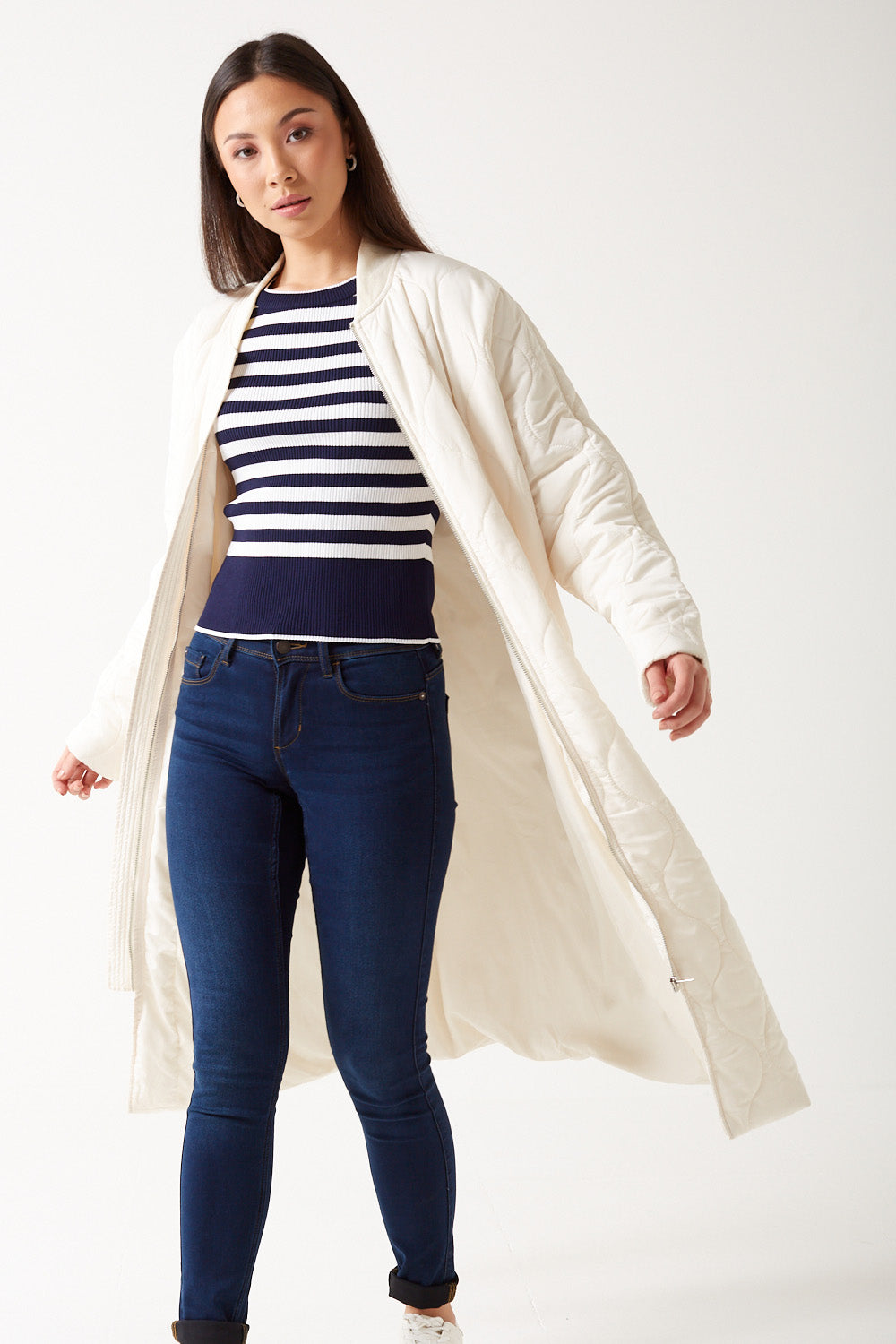 Lina Quilted Jacket in Cream