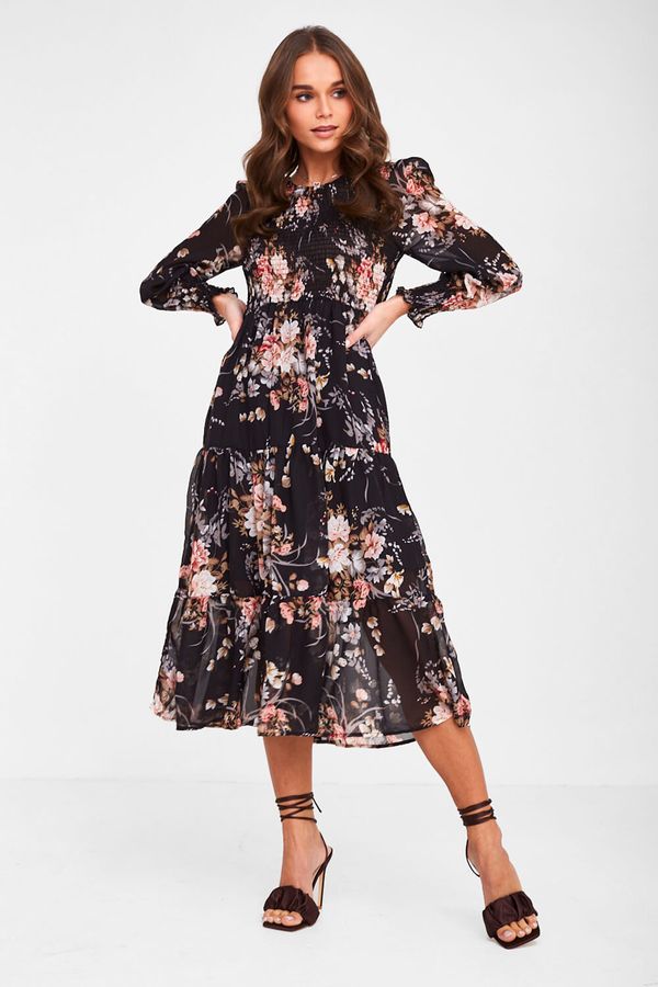 Tallulah Strappy Heels in Brown Satin