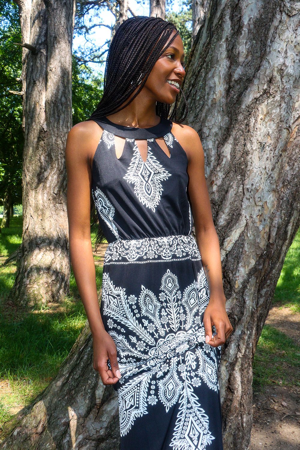 Jen Mosaic Print Maxi Dress