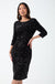 Patsy Sequin Bodycon Dress in Black