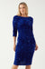 Patsy Sequin Bodycon Dress with Open Back in Blue