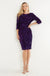 Patsy High Neck Sequin Open Back Dress in Purple