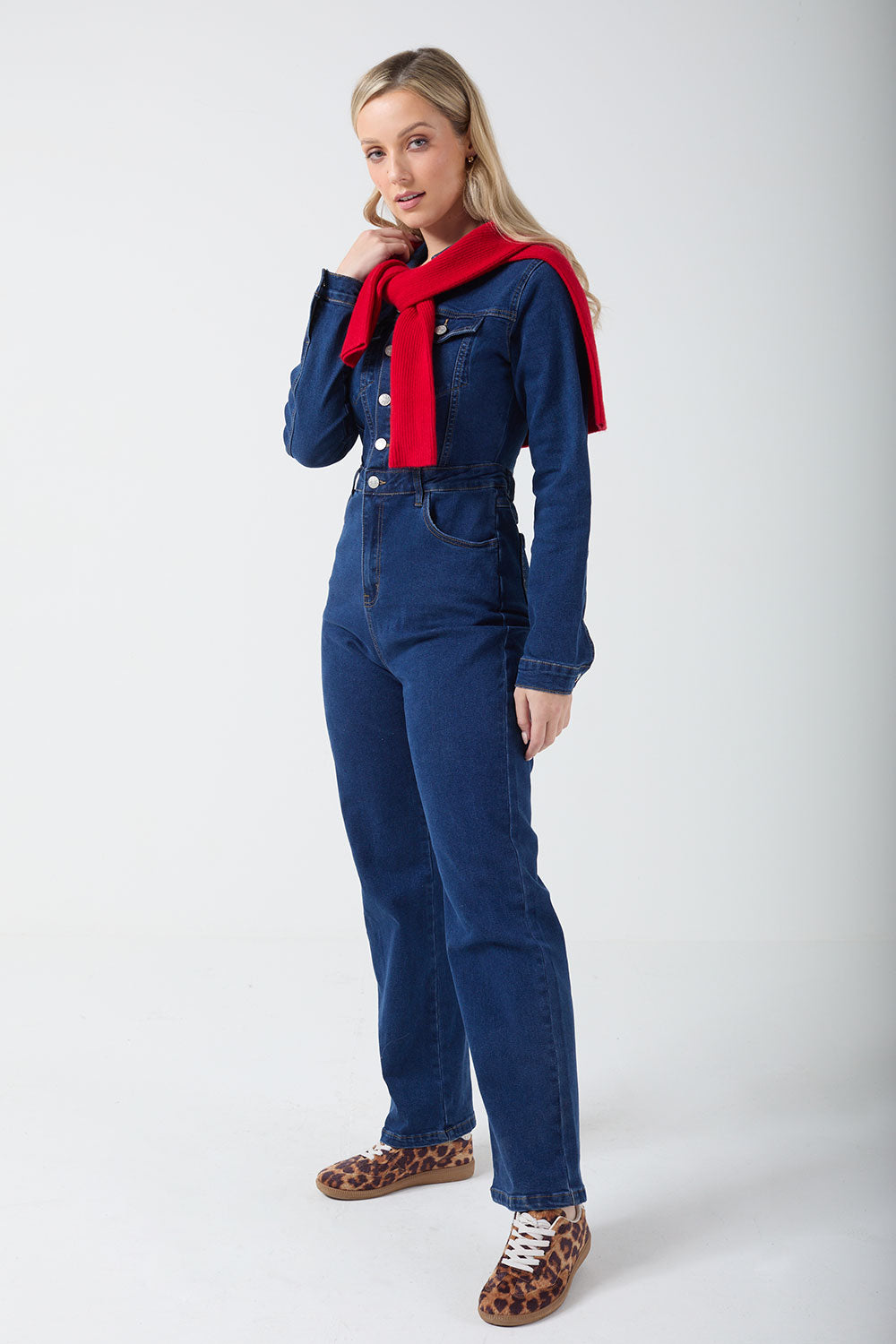 Faye Denim Jumpsuit