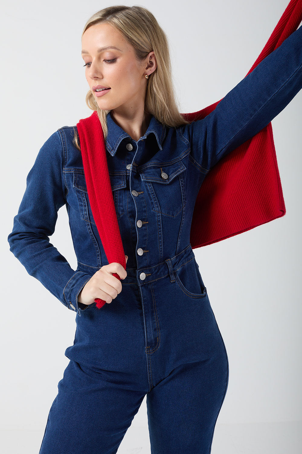 Faye Denim Jumpsuit