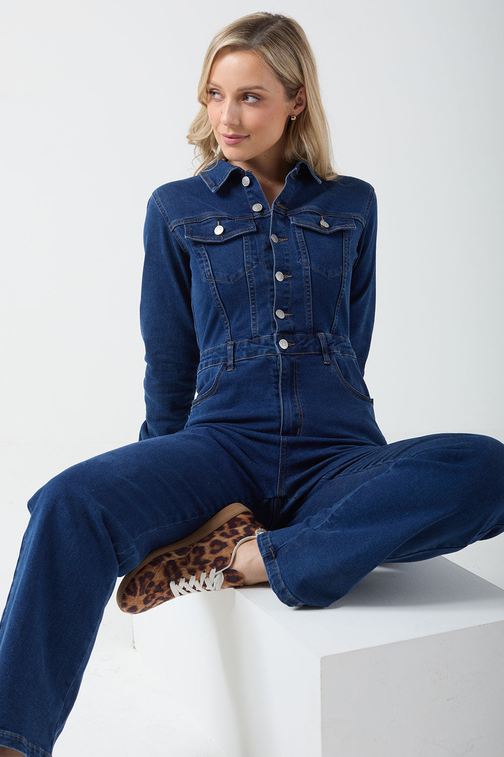 Faye Denim Jumpsuit