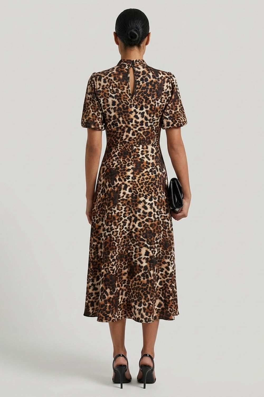 Geneva Leopard Print Midi Dress