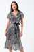 Jade Sequin Wrap Dress in Black