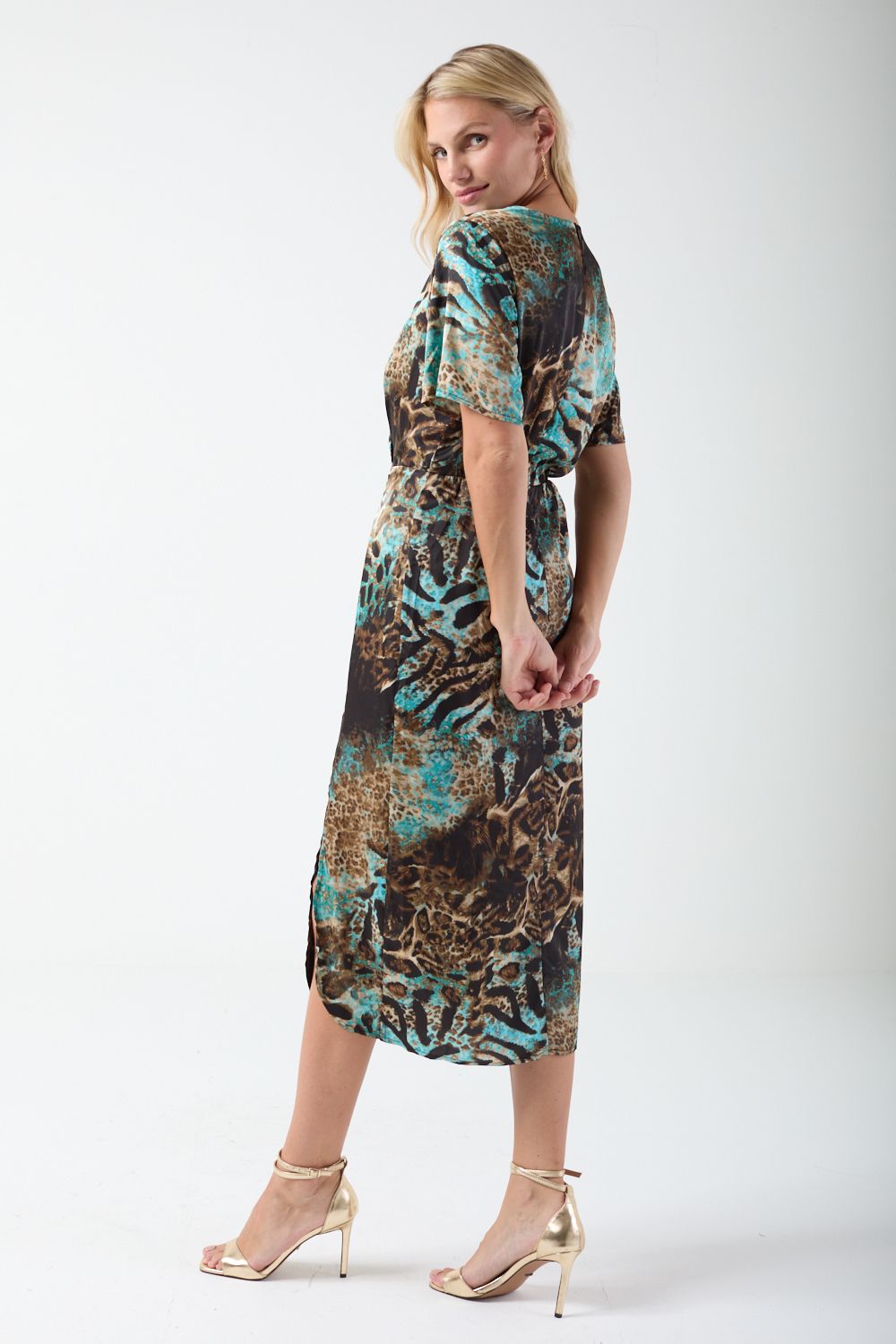 Cleo Animal Print Midi Dress