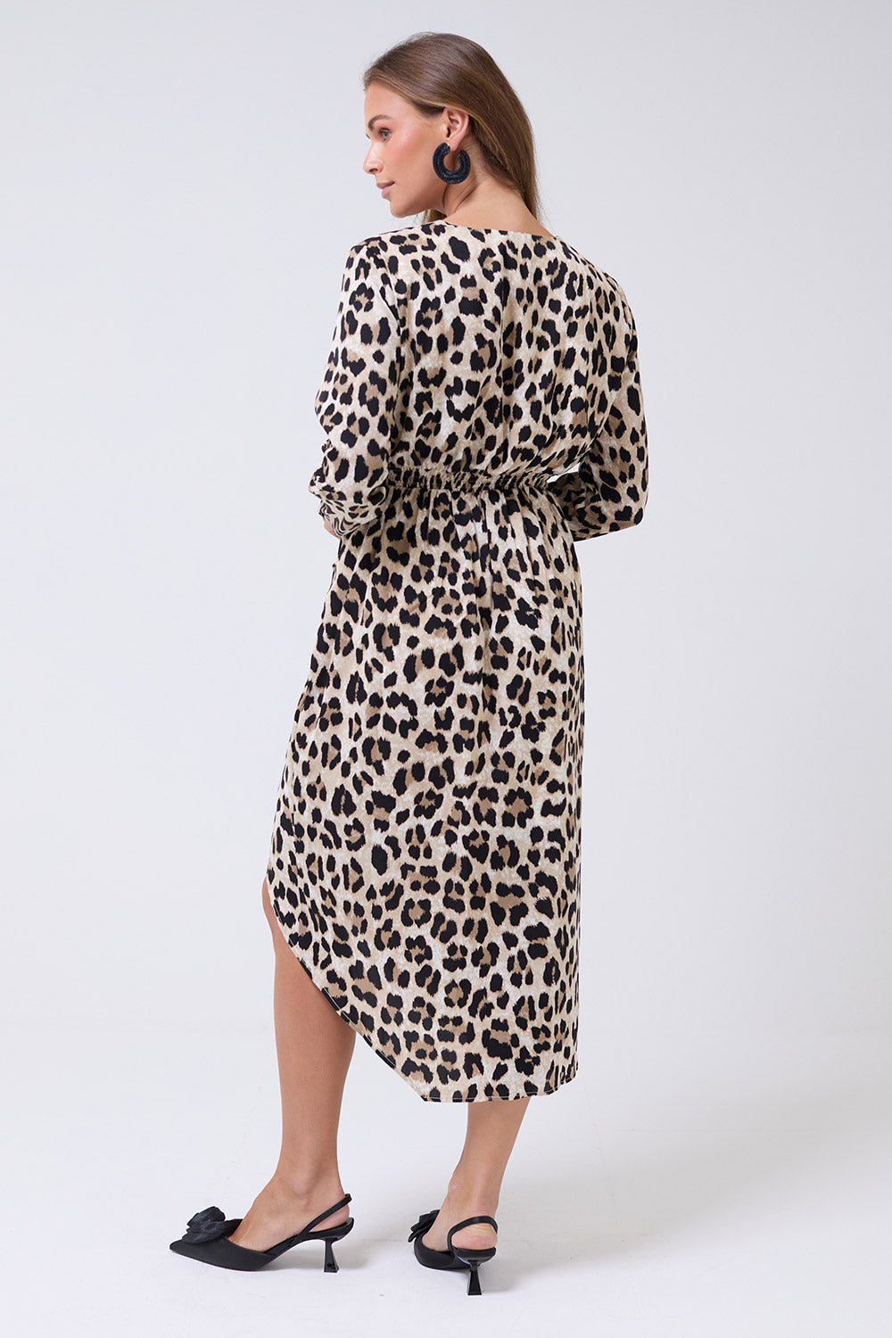 Sian Leopard Print Midi Dress