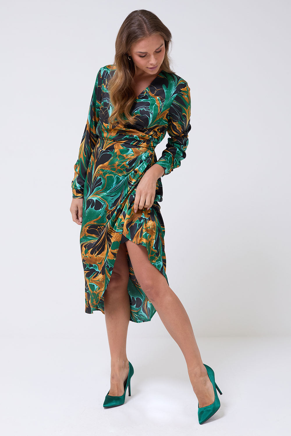 Sian Floral Print Midi Dress