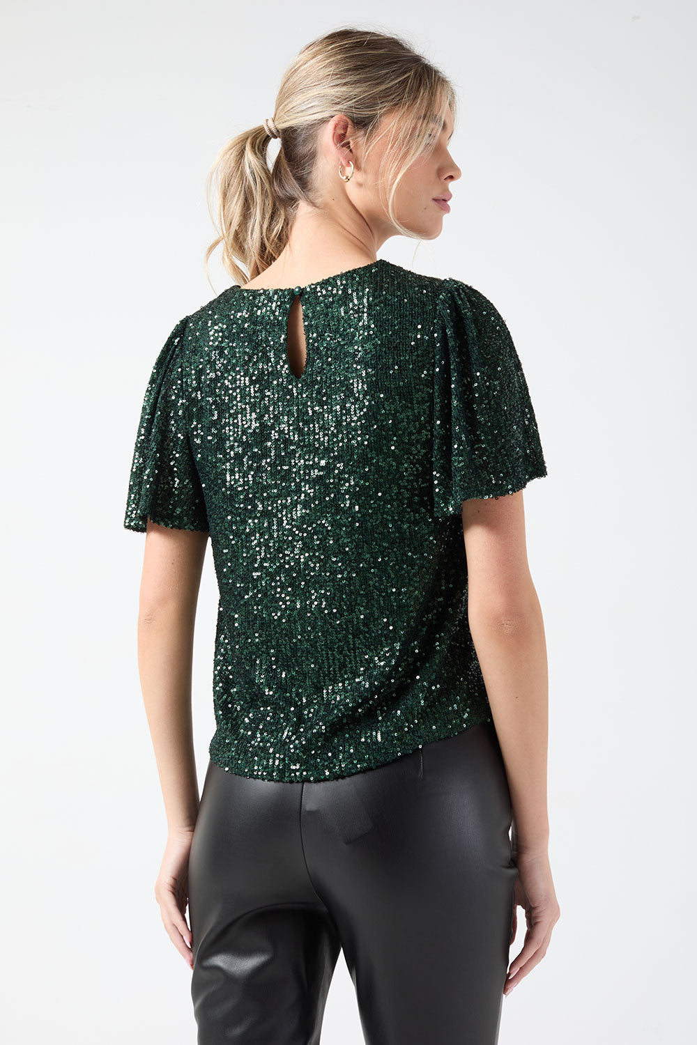 Lisa Sequin Top in Green