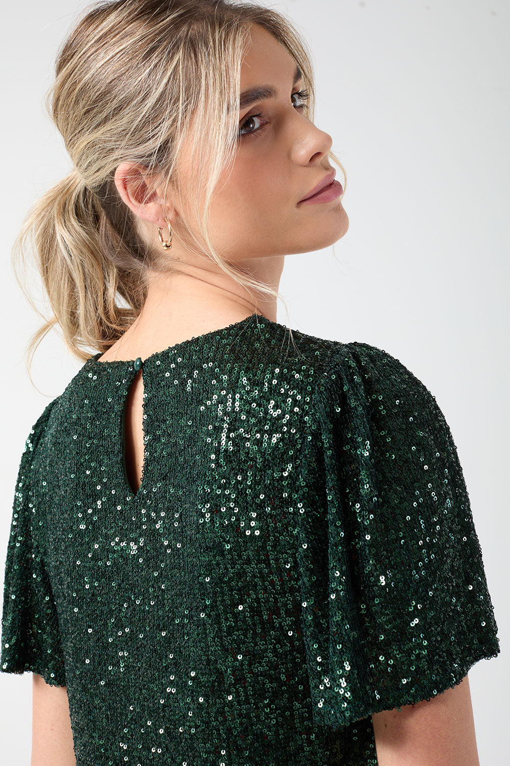 Lisa Sequin Top in Green