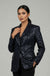 Maya Sequin Box Jacket in Navy