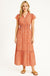 Natalie Printed Smock Dress in Orange