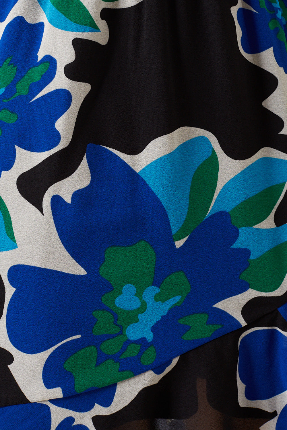 Bella Ruffle Printed Short Dress in Blue