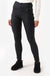 Margo Black Button High Waist Coated Trousers in Black