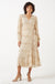 Natalie Wrap Sequin Midi Dress in Champagne
