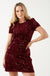 Liadan Sequin Dress in Burgundy