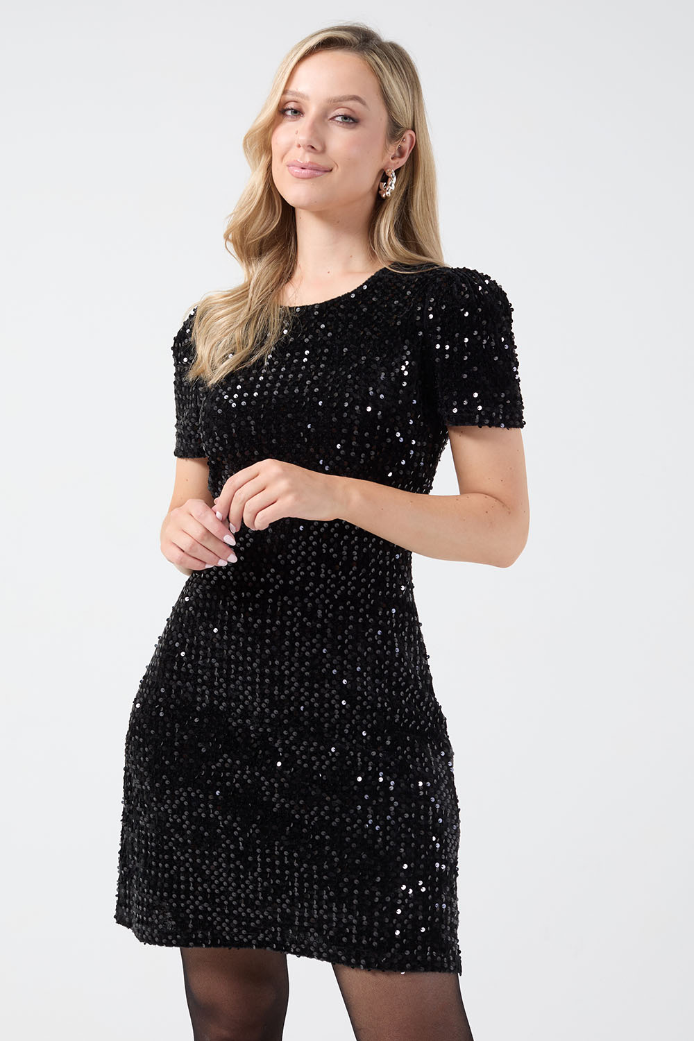 Liadan Sequin Dress in Black