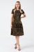 Carly Sequin A-Line Dress in Black Gold