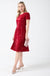 Carly Sequin A-Line Dress in Red