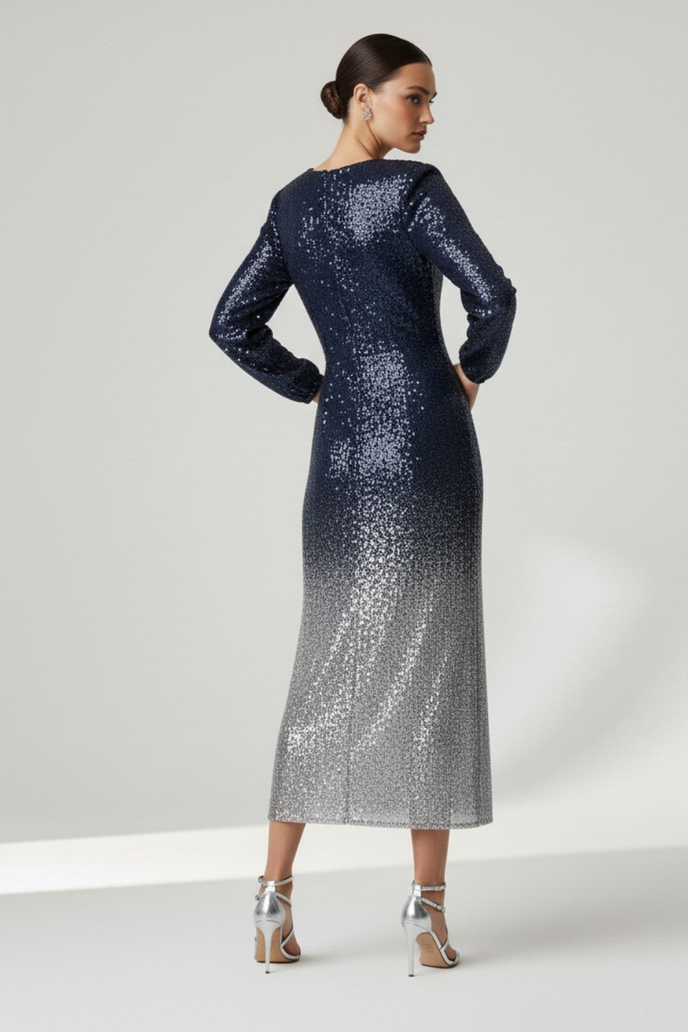 Tara Sequin Dress in Blue