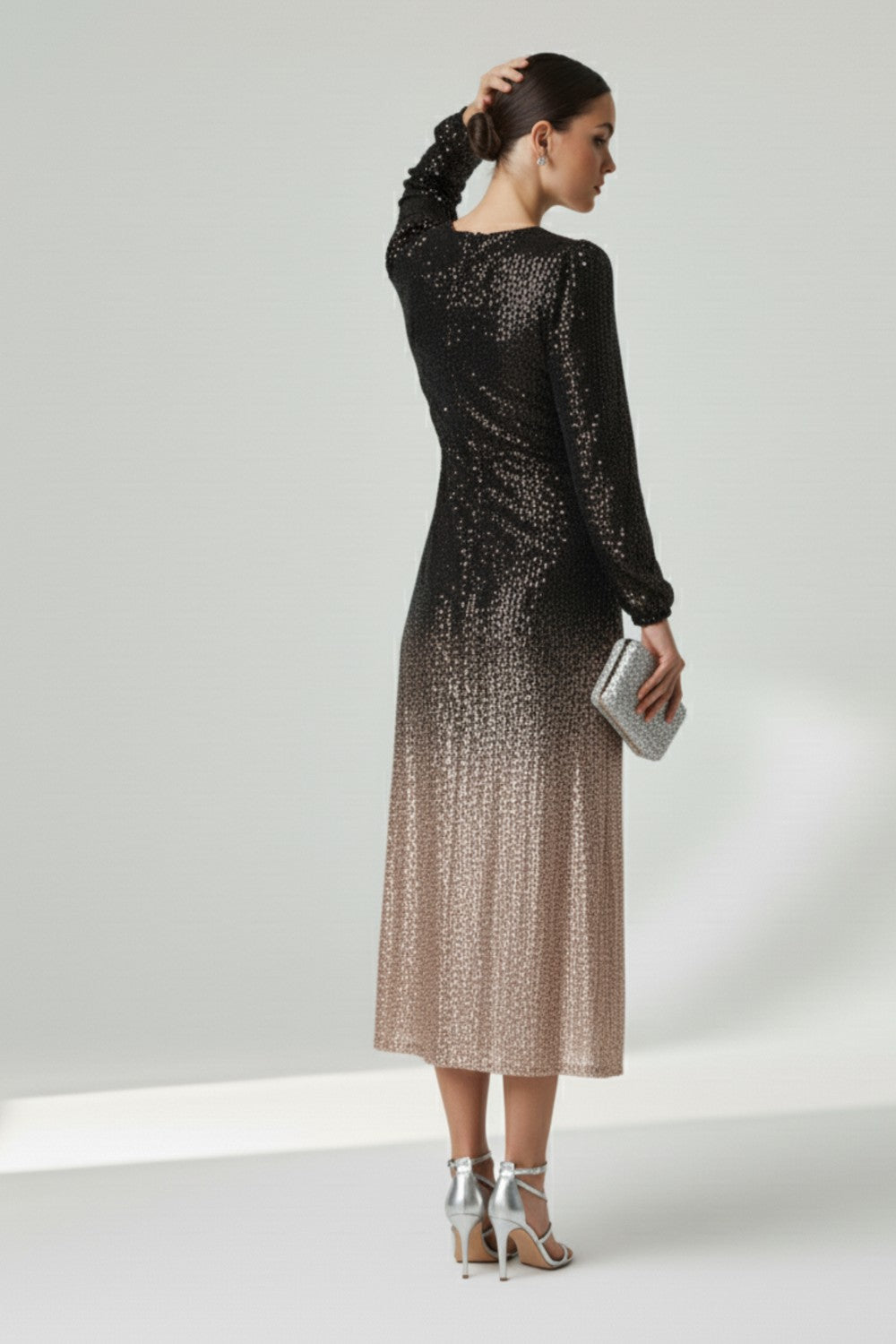 Tara Sequin Dress in Black