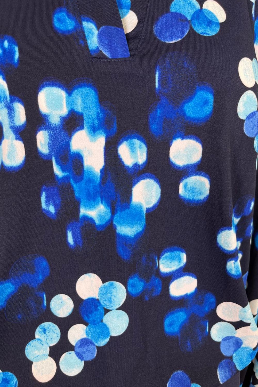 Fee Polkadot Print Dress in Navy