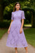 Jude Lace Occasion Midi Dress in Lilac