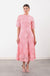 Jude Lace Occasion Midi Dress in Pink