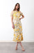 Gwen Lace Midi Dress in Yellow