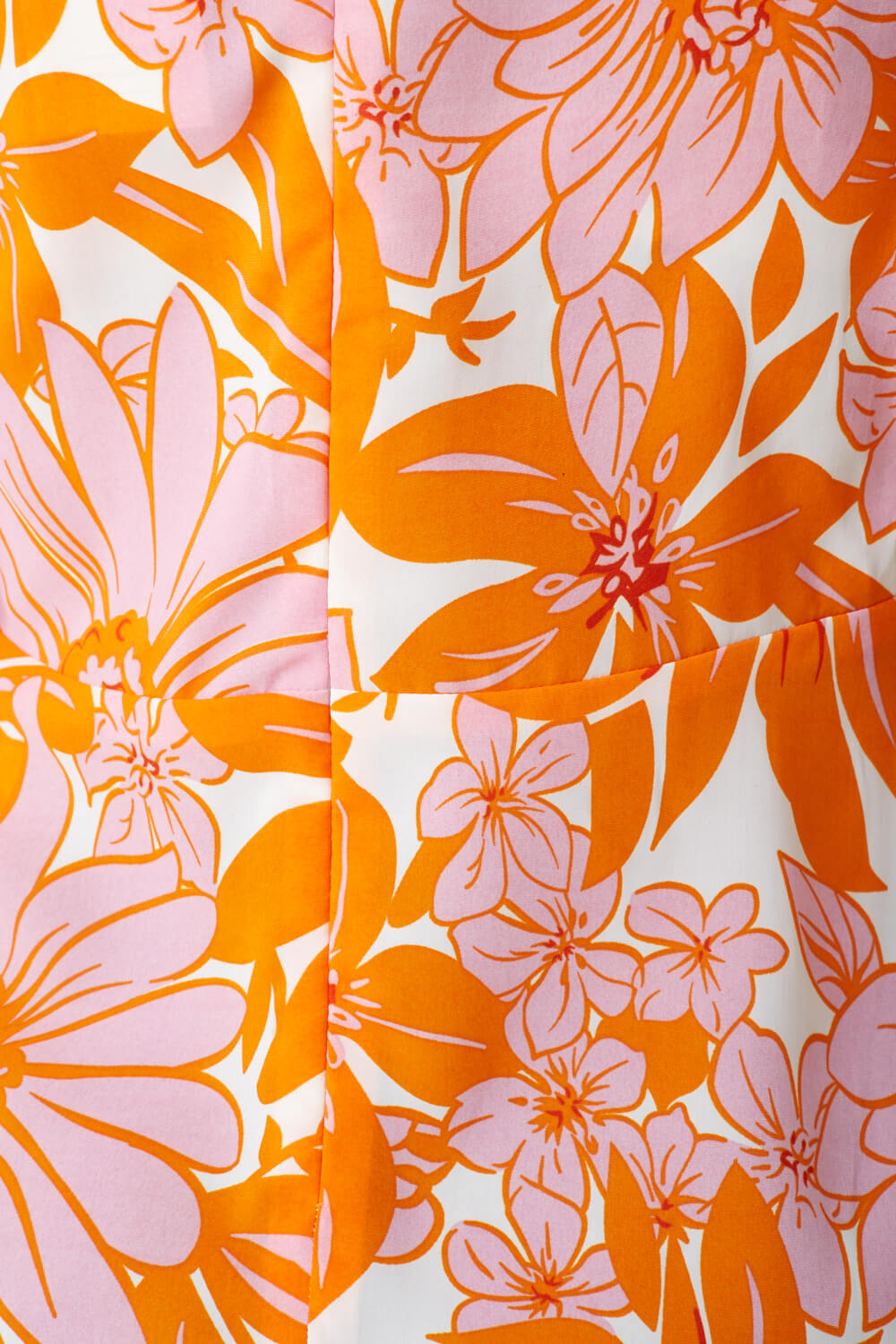 Diana Floral Print Wrap Top in Orange