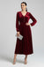 Una Velvet Dress in Red