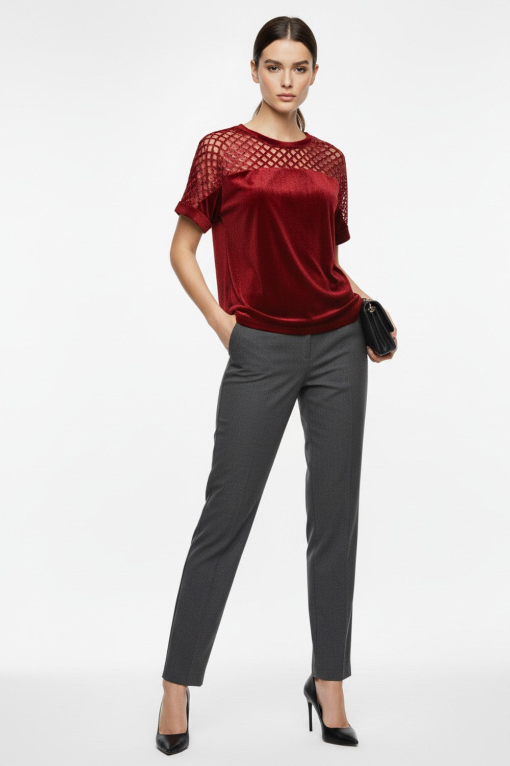 Ella Blouse in Red