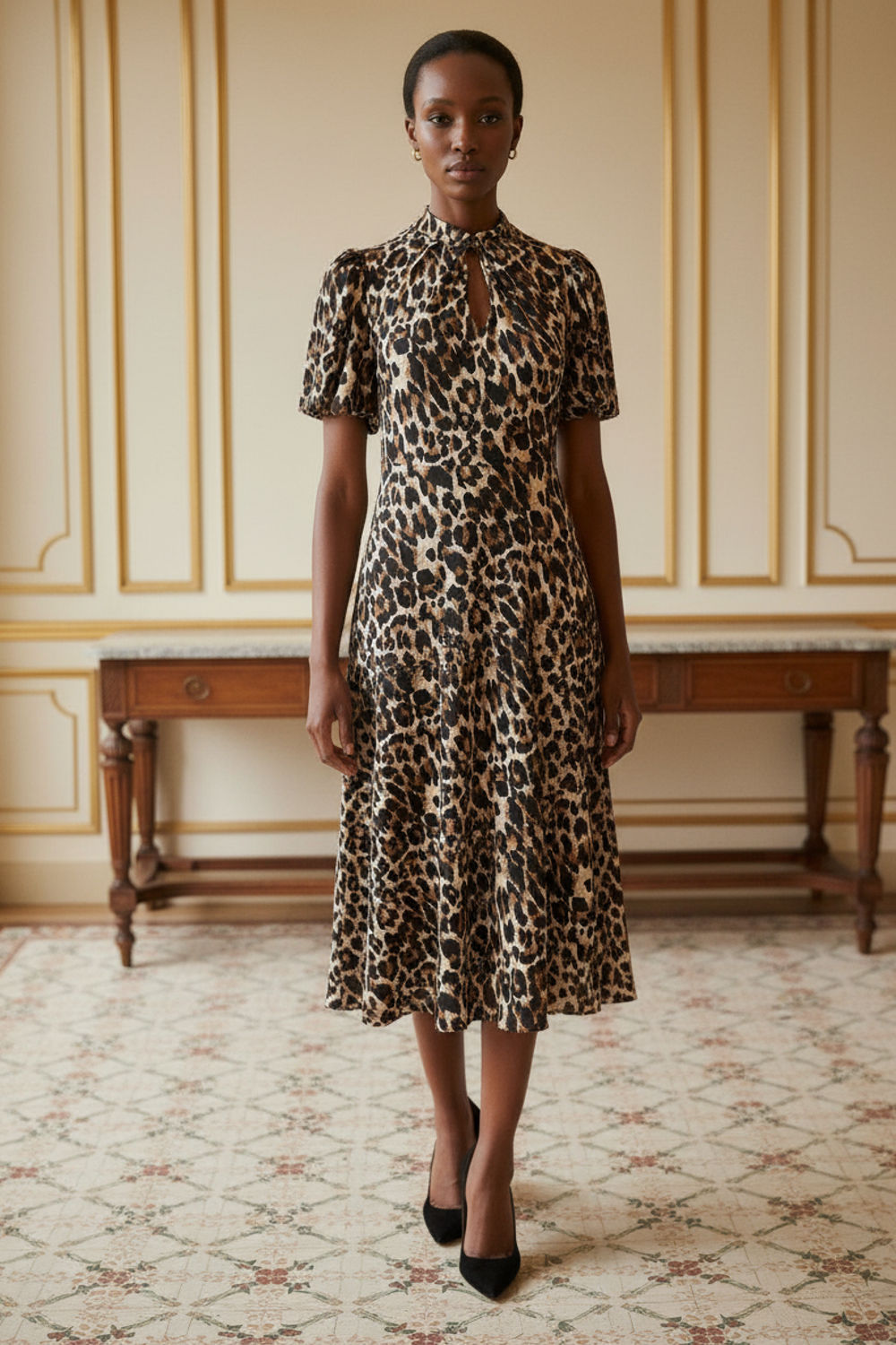 Ciara Animal Print Midi Dress