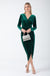 Millicent Velvet Midi Dress in Green