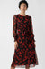 Bev Floral Midi Dress in Red