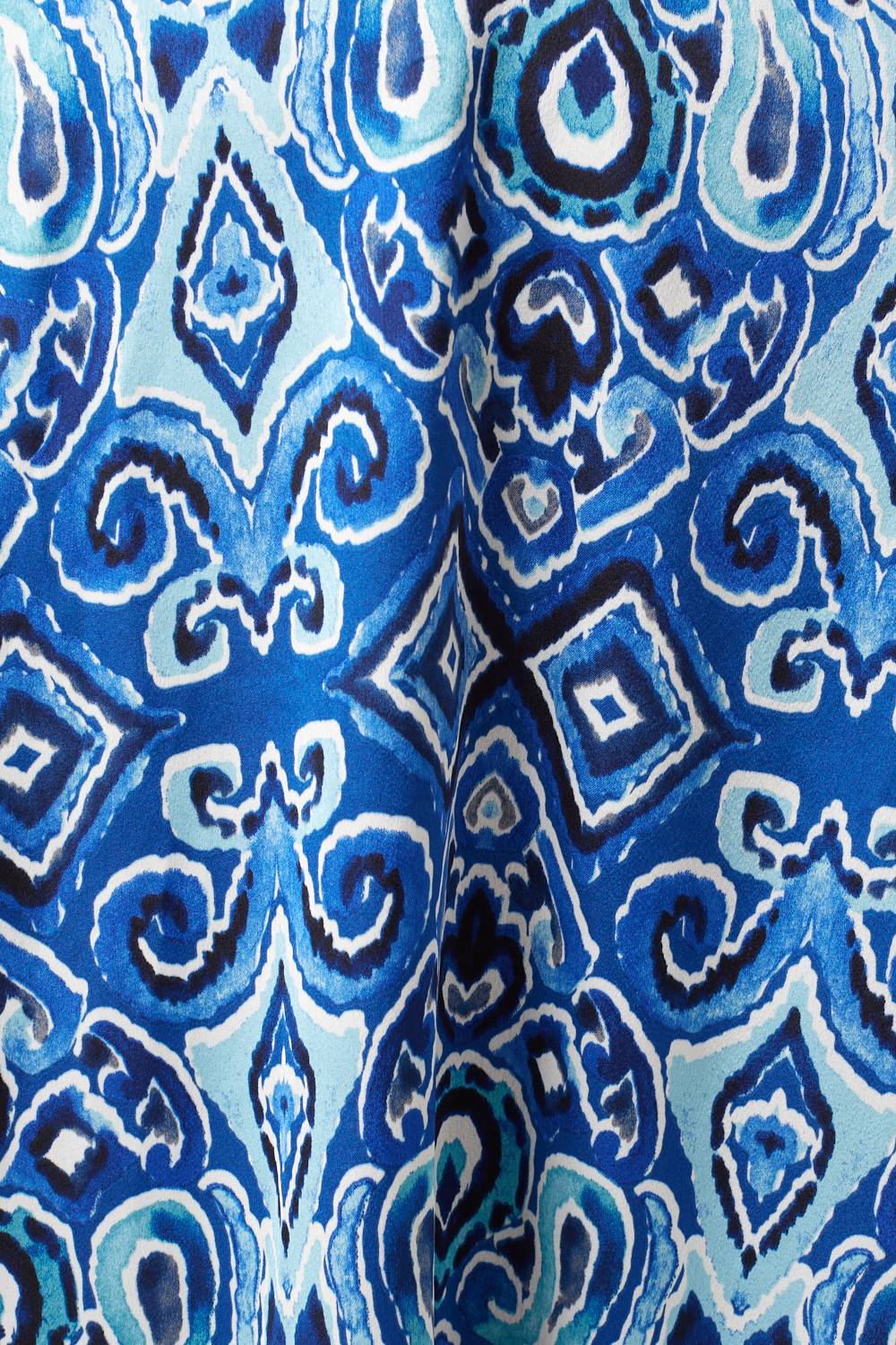 Mandy Floral Print Midi Dress in Blue