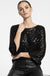 Tara Sequin Top in Black
