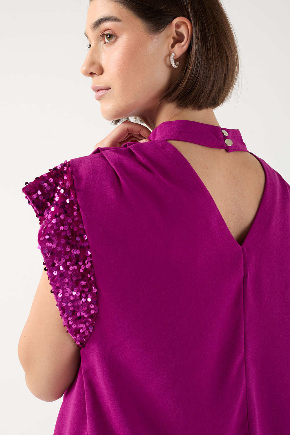 Morgan Seqin Trim Top in Purple