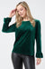 Donna Velvet Diamante Top in Green
