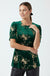Vera Velvet Emb Top in Green