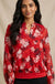 Lisa Floral Print Top in Red