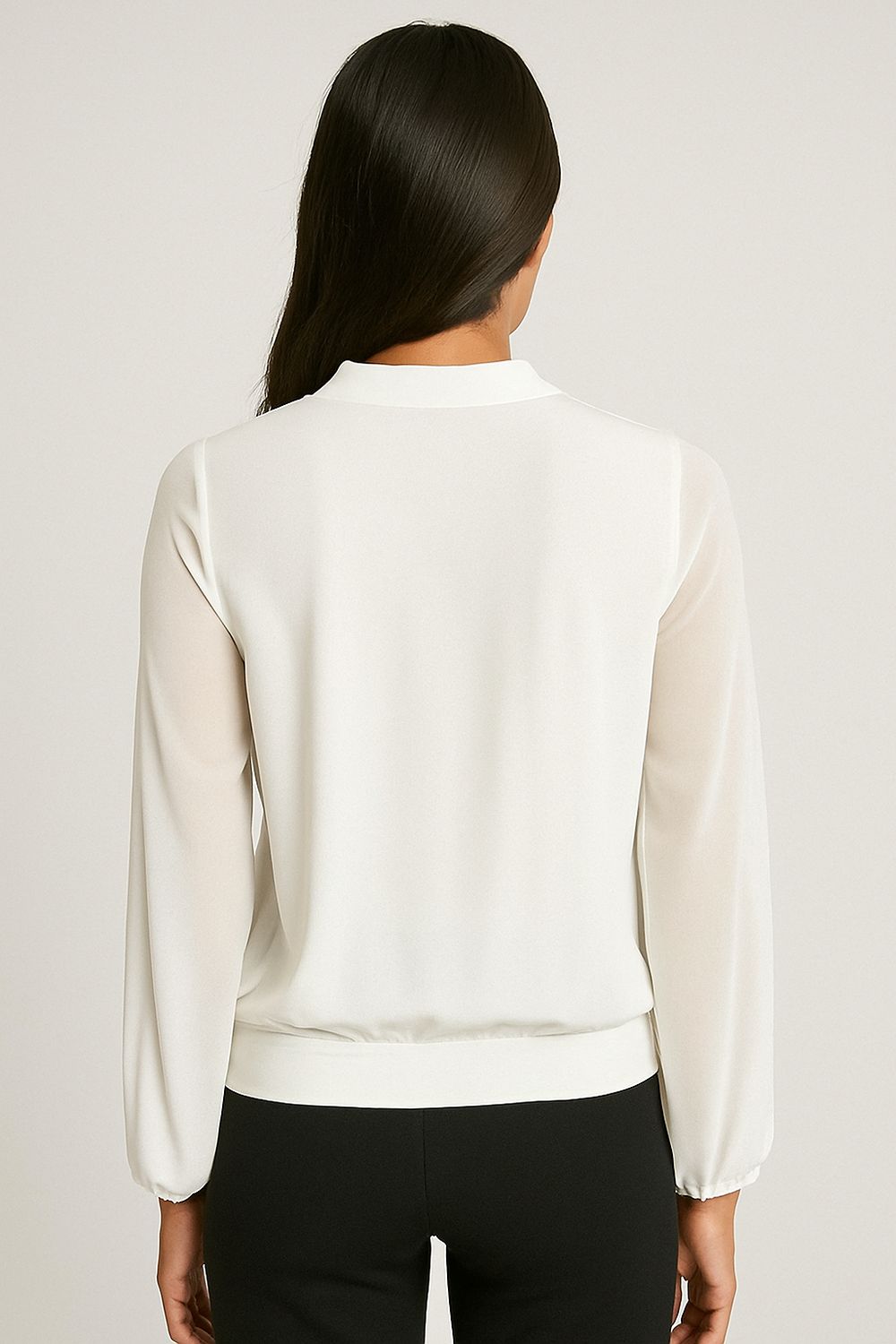 Millie Embellished V Neck Top in Cream